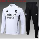 Chándal Real Madrid 2025/26 (White Half zipper) - NIÑOS